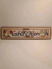 Laundry Room Sign Help Wanted Clothesline Vintage Look