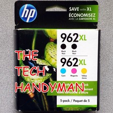 5-PACK HP GENUINE 962XL BLACK  COLOR INK RETAIL BOX OFFICEJET PRO 9020 9020e