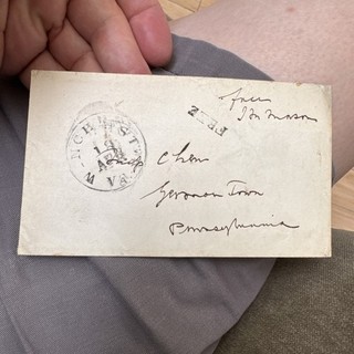 1851 VA Virginia Senator James Murray Mason Free Frank Cover Signed Autograph
