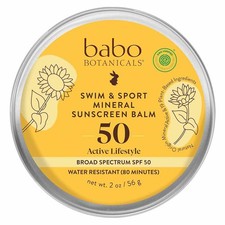 Babo Botanicals Swim  Sport Mineral Sunscreen Balm SPF 50