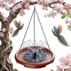 Hanging Bird Bath With Solar Fountain Pump, Basin For Bird Bath Feeder Garden