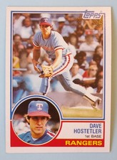 1983 Topps Baseball Card #584 Dave Hostetler Rookie Card - Texas Rangers. rookie card picture
