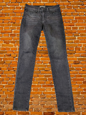 LEVI'S 311 JEANS W28 L32 FADED BLACK GREY SHAPING SKINNY STRETCH DENIM DAMEN