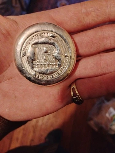 5 oz RESERVE Silver Button Round by Scottsdale Mint .999 Fine Silver #A655