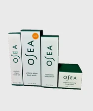 OSEA Body Care Set Hyaluronic Body Serum, Algae Oil, Body Wash & Polish Set 4pc