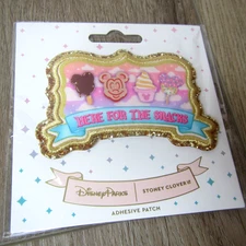 NEW DISNEY STONEY CLOVER LANE ADHESIVE PATCH HERE FOR THE SNACKS PURSE BAG