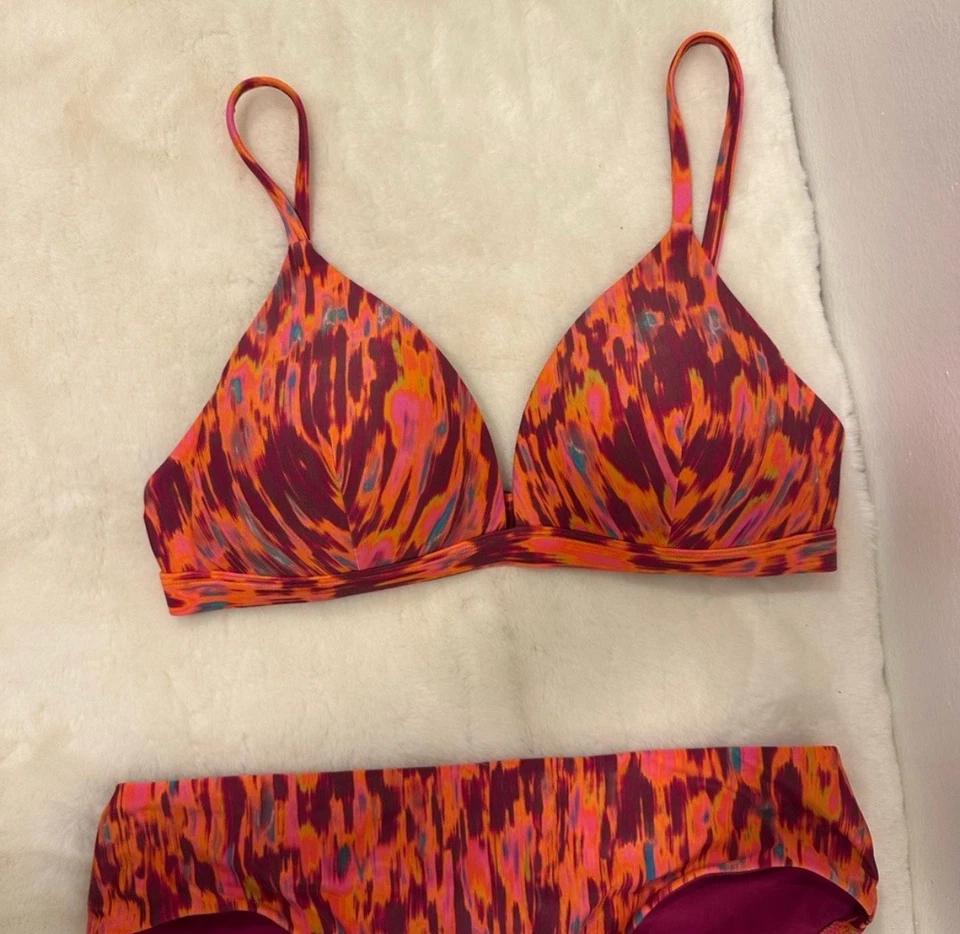 ¡Traje de baño Lululemon! Tobogán de agua rosa y naranja conjunto de bikini para mujer ¡Talla pequeña! Foto 3 de 4