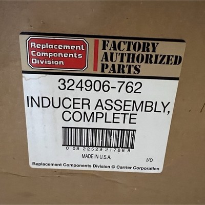 Carrier Inducer Fan 324906-762, 1 Phase Corded Electric Metal/Plastic Black