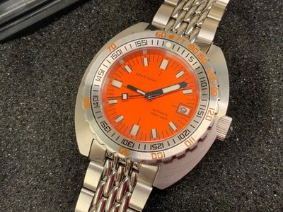 Seestern Orange Vintage Sub 300 V3 42mm NH35 Automatic Men's 200M Diver Watch