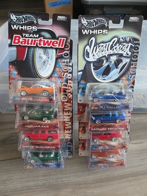 Hot Wheels Lot of 8 WHIPS Team Baurtwell West Coast Customs - Rubber Tires  J