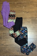Lot Of 4 LulaRoe Leggings Super Soft Super Cool Super Cozy Size OS One Size