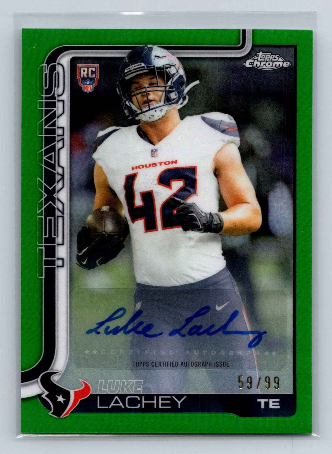 2025 Topps Chrome - Rookie Autographs Luke Lachey  Green Refractor /99 (AU, RC)