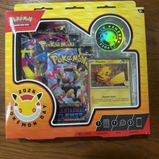 Pokémon TCG Pokémon Day 2026 Sealed Box Pikachu Promo Card Coin 3 Booster Packs