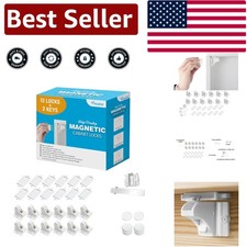 Child-Proof Your Home: 12 Magnetic Adhesive Cabinet Locks with Auto-Lock Feature