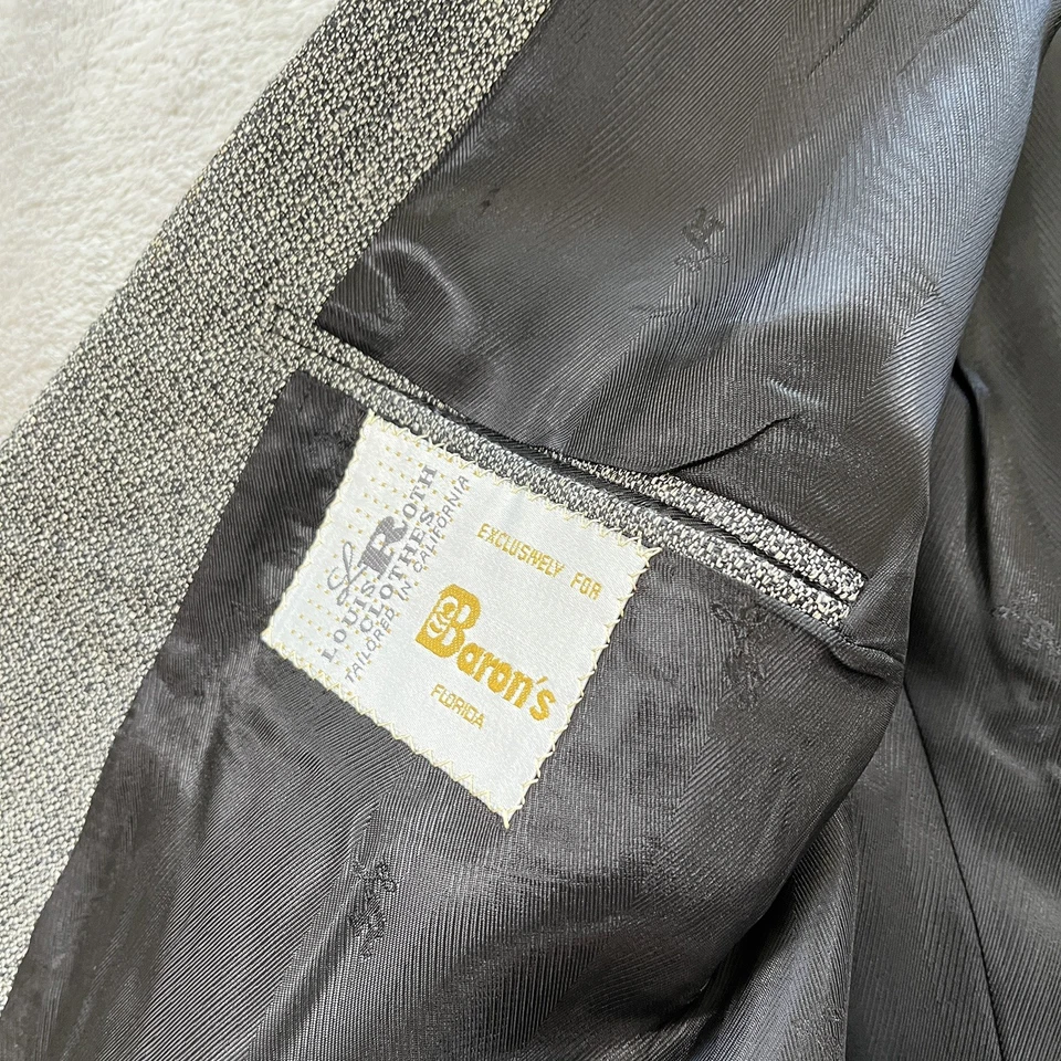 Blazer Louis Roth Doble Pecho 40S Lana Tweed Antiguo Money Union Hecho de Colección  Foto 4 de 4