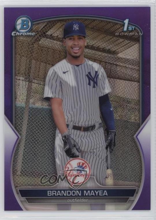 2023 Bowman Chrome Prospects Purple Refractor 156/250 Brandon Mayea #BCP-188 4k8