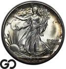 1942-D Walking Liberty Half Dollar, Premium Quality, Solid Gem BU++