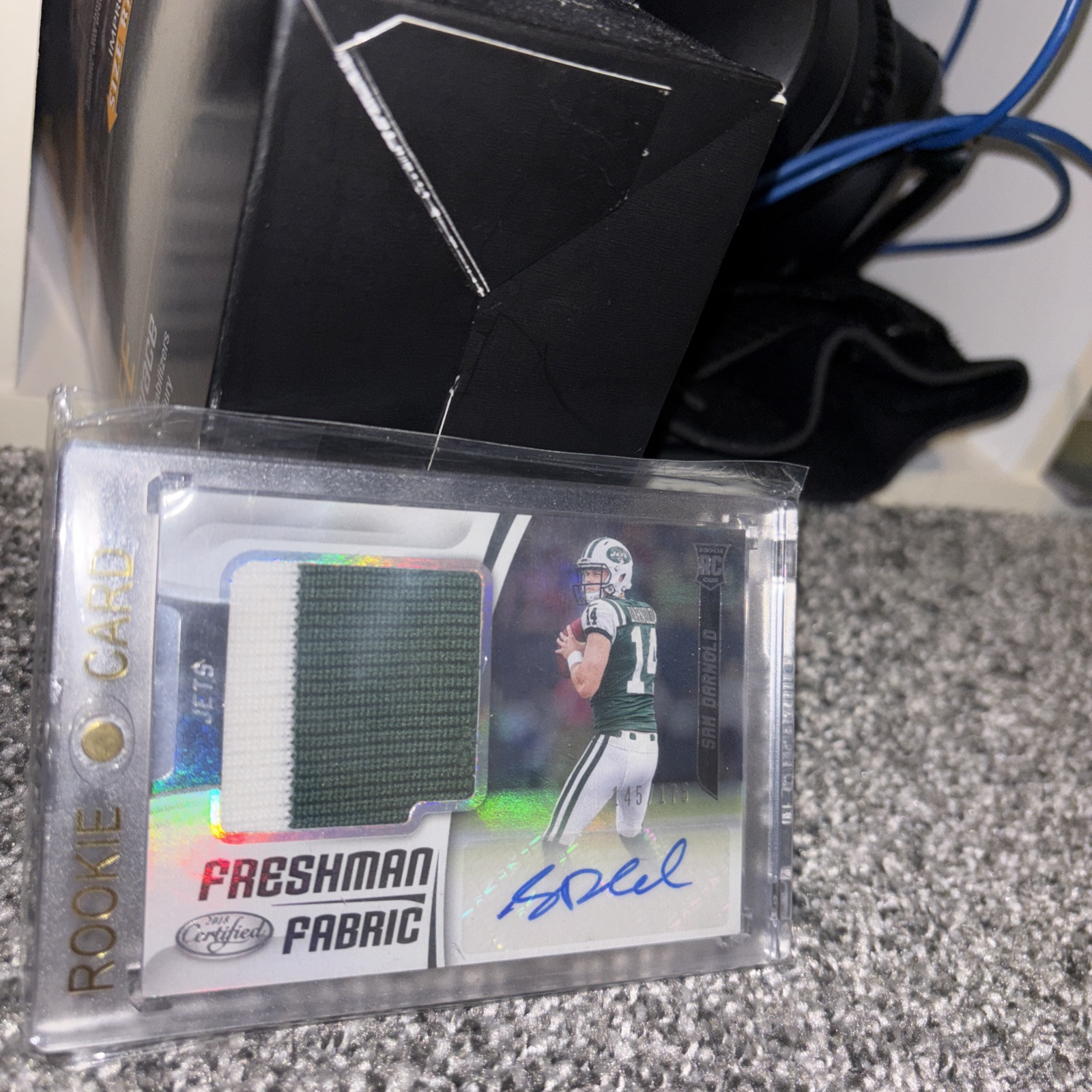 2018 Sam Darnold Certified Freshman Fabric RC AUTO PATCH /175 Rookie