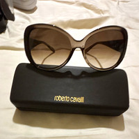 Women's Sunglasses Roberto Cavalli Brown Oversized Gradient Plastic Brown Lens