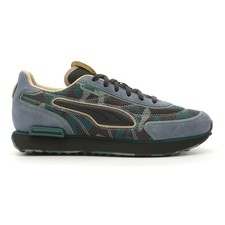 PUMA Future Rider Concrete Camo Lace Up Mens Blue, Green Sneakers Casual Shoes