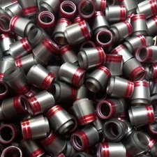 12x PREM GOLF FERRULES .355 2 Ring Grey/Red "COLLARED" 14mm QUALITY LOT(F14)