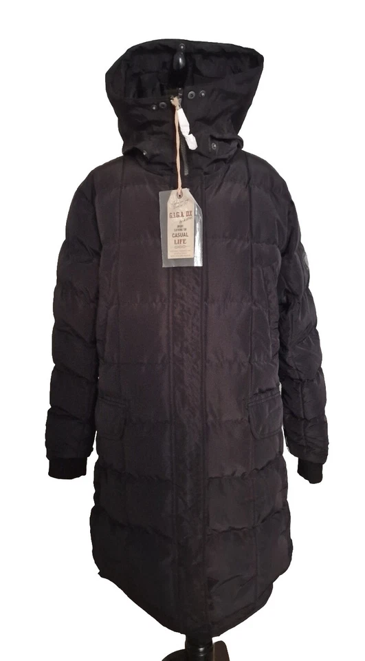 Womens Padded Parka Coat Size 18 Black Quilted Zip Hooded G.I.G.A DX by Killtec - Image 4 of 4