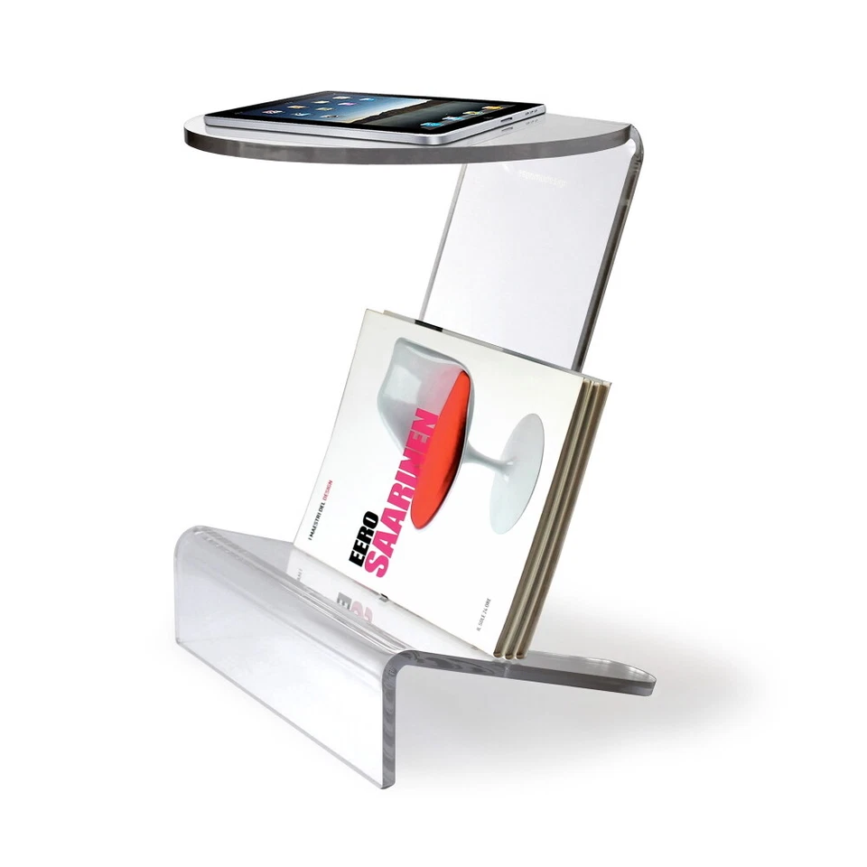 COBRA tavolino portariviste da salotto in plexiglass design moderno - Immagine 2 di 4