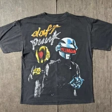 Daft Punk French Electronic Duo Random Retro Style Black Unisex T shirt S-5XL