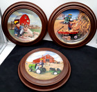 Danbury Mint Little Farmhands Limited Edition Plates with Wood Frames (set of 3)