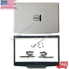 New For Dell G3 15 3590 Top Back Cover Front Bezel Hinges Screws White 03HKFN US