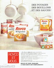 PUBLICITE ADVERTISING 1016  1963  les soupes potages sauces  Royco