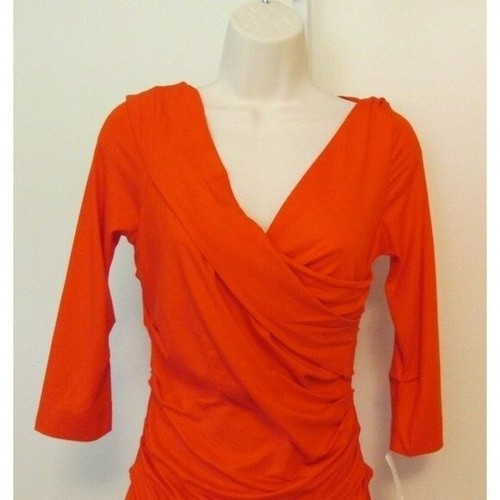 DVF Diane von Furstenberg Bentley blood orange dress knit New shift Large 10 12 - Picture 2 of 4