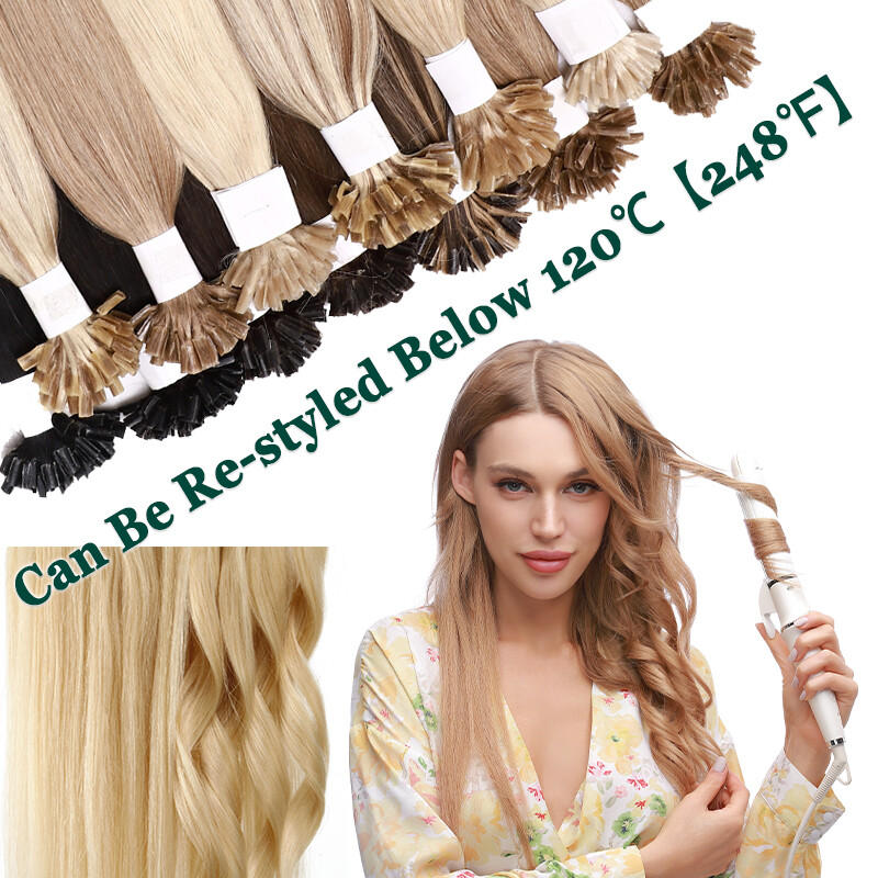 NAIL U TIP HAIR 100% Real Human Hair Extensions Hot Glue  display picture 3
