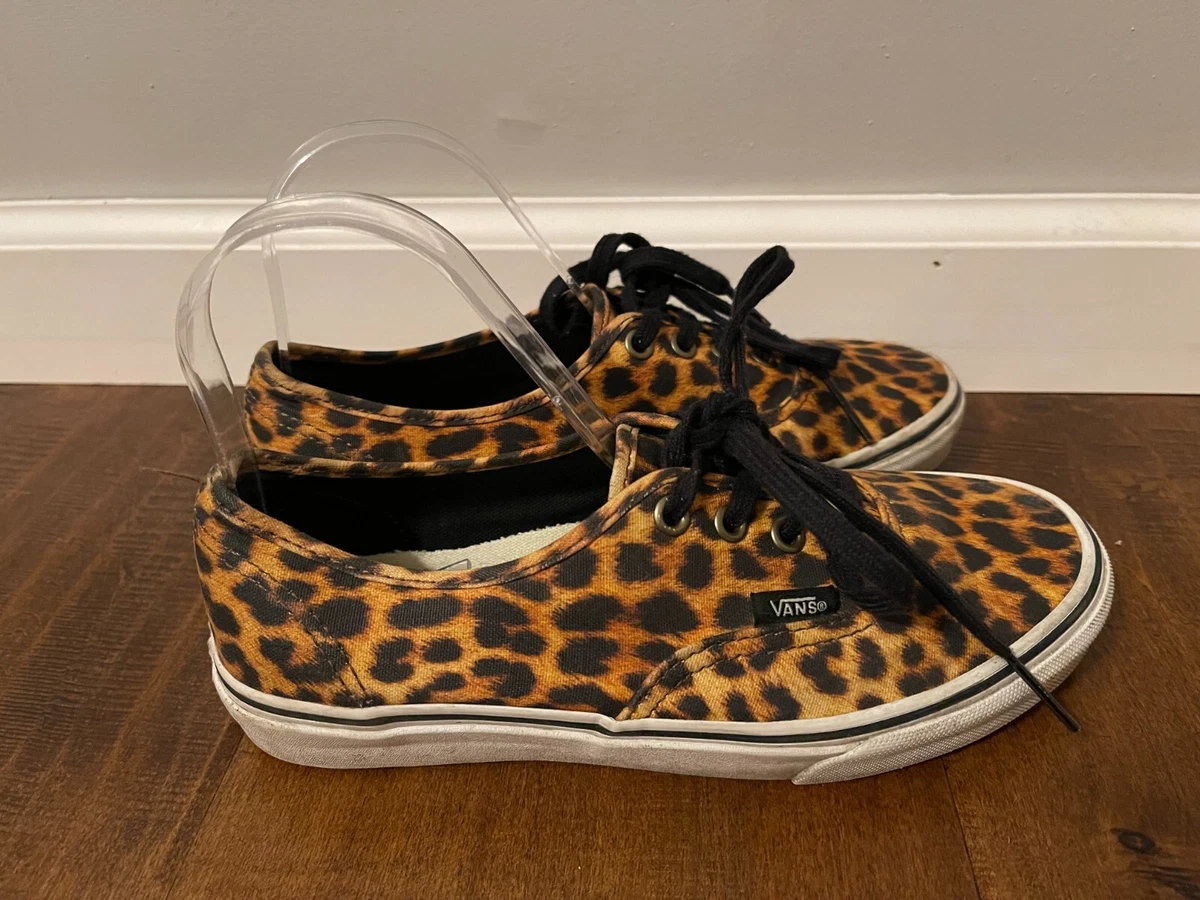 tafereel Tussendoortje Grace Vans Authentic Cheetah Leopard Animal Print Skate Shoes - Men&#039;s 5.5  Women&#039;s 7 | eBay