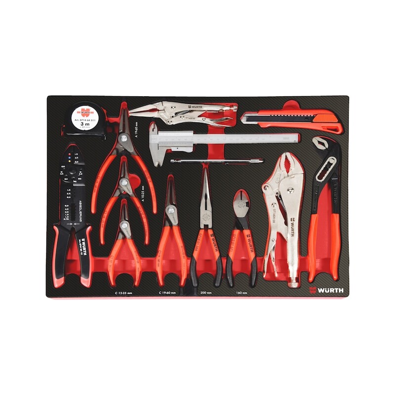 Set Utensili Misti per Carrello Officina Set 14pz - WÜRTH 0965905959