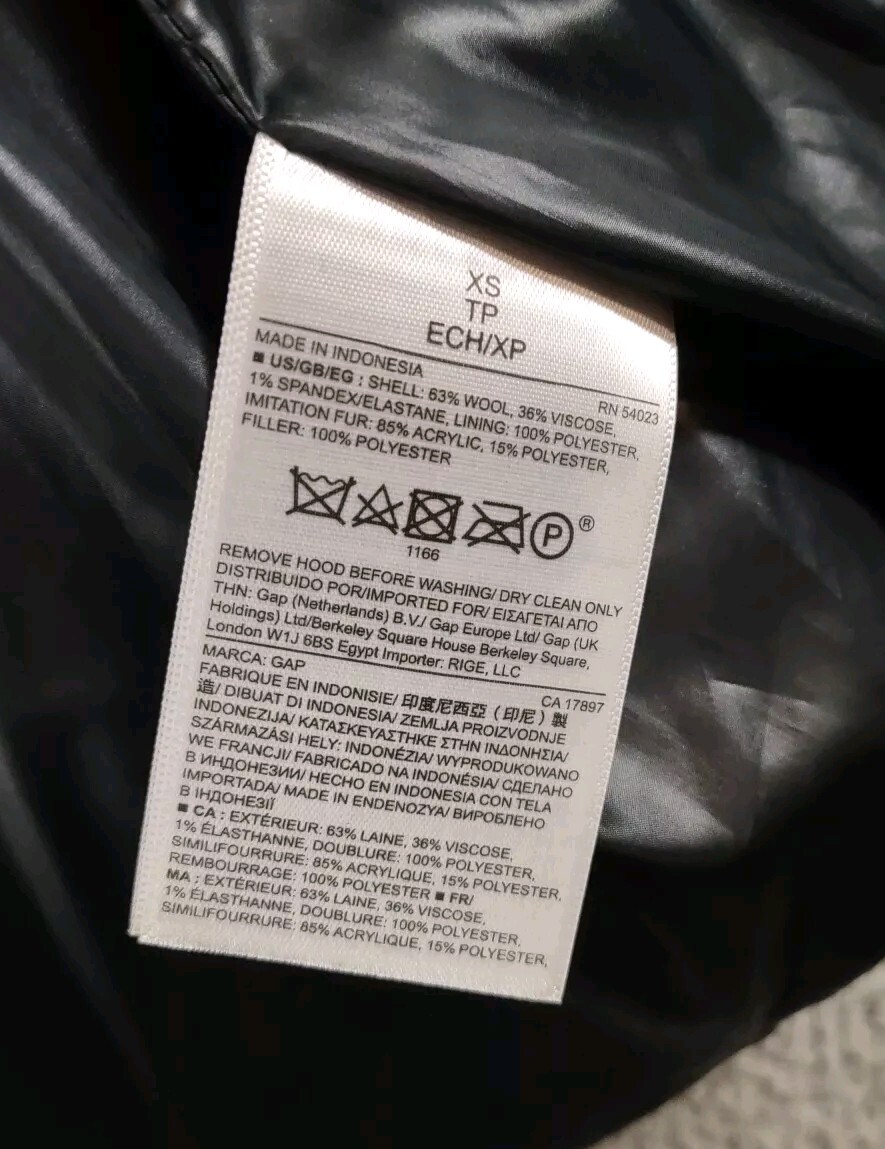 Gap Wool Blend Gray Primaloft Full Zip Down Alter… - image 11