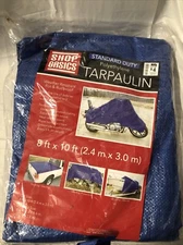 8' x 10' Blue POLY Tarp Triage High Visibility Camping Cover Boat Motorcycle