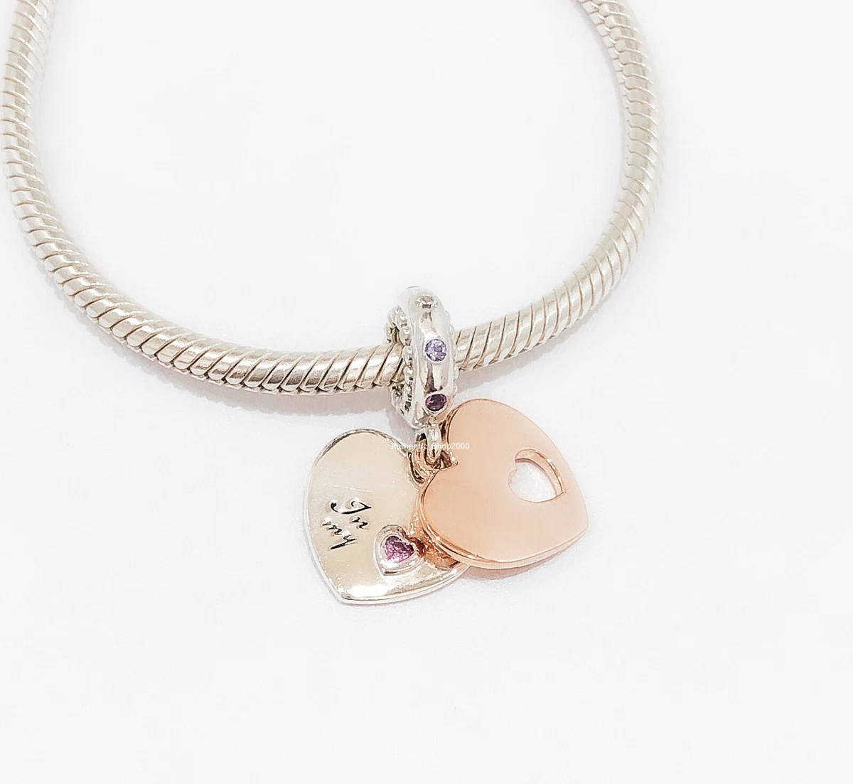 New Authentic PANDORA Rose Gold 925 Part of my Heart Charm Pendant 