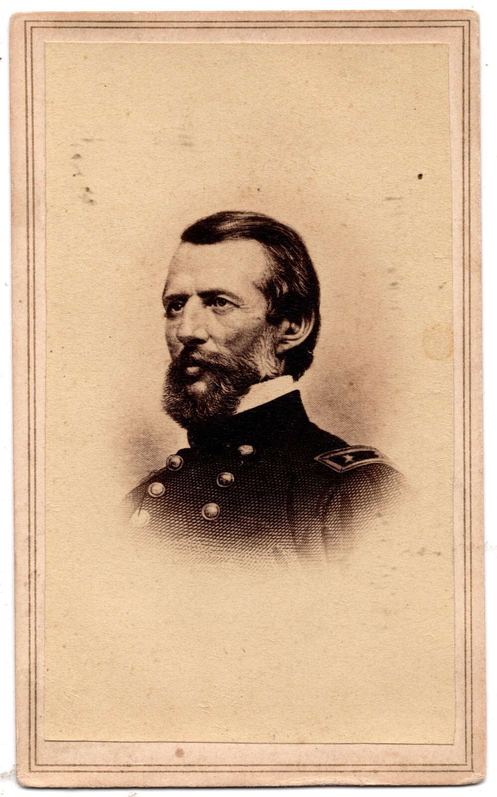 CDV CIRCA 1860s ERASMUS D. KEYS CIVIL WAR GENERAL FOUGHT IN BATTLE OF BULL RUN