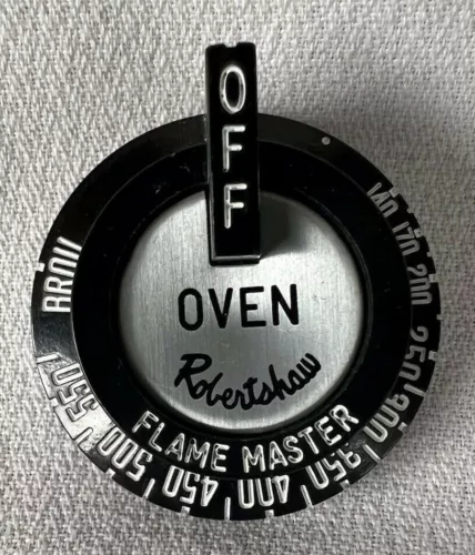 BJ 4590-022 Oven Dial Black Off-140-550 w/Broil Flame Master 2" Diameter Knob 