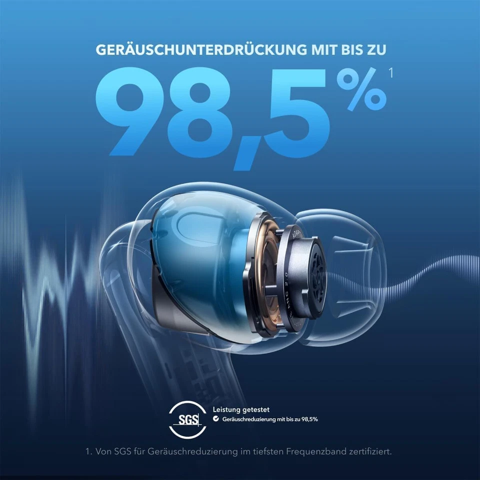 soundcore Liberty 4 NC Bluetooth-Kopfhörer ANC 98,5% für Ohren und Umgebung - Bild 2 von 4