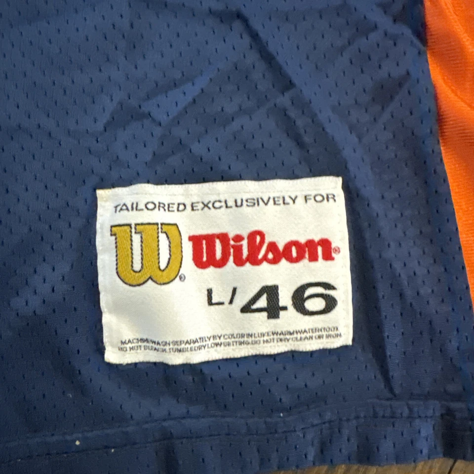 Camiseta deportiva John Elway de los Denver Broncos grande para hombre 46 azul Wilson vintage Foto 4 de 4