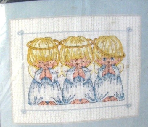 Dimensions Sunset Tre Angeli Preganti Kit Ago #12135 1998 Natale Vintage