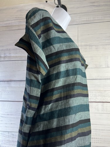 Eileen Fisher Bio Leinen Kleid Damen XXSmall Blau Lagenlook Minimal Basic - Bild 6 von 12