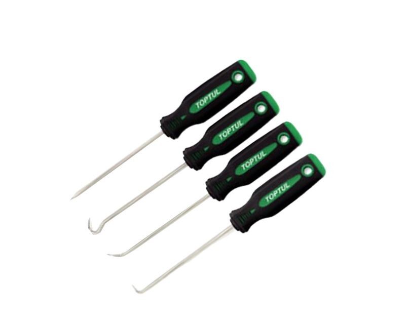 Toptul Tools Professional 4 Piece 130mm Mini Stainless Hook & Pick Set