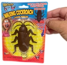 Funny WALKING COCKROACH Jumbo Roach Sticks & Crawls Down Wall Prank Joke Toy Bug
