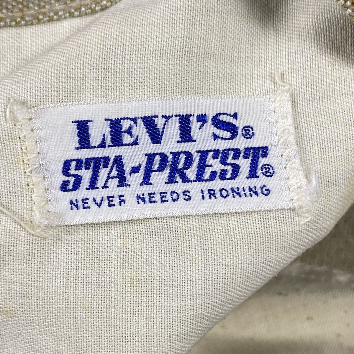 RARE 60S LEVIS BIG E STA-PREST JEANS BEIGE TAN TEXTURED RARE 60S LEVIS BIG E STA-PREST JEANS BEIGE TAN TEXTURED