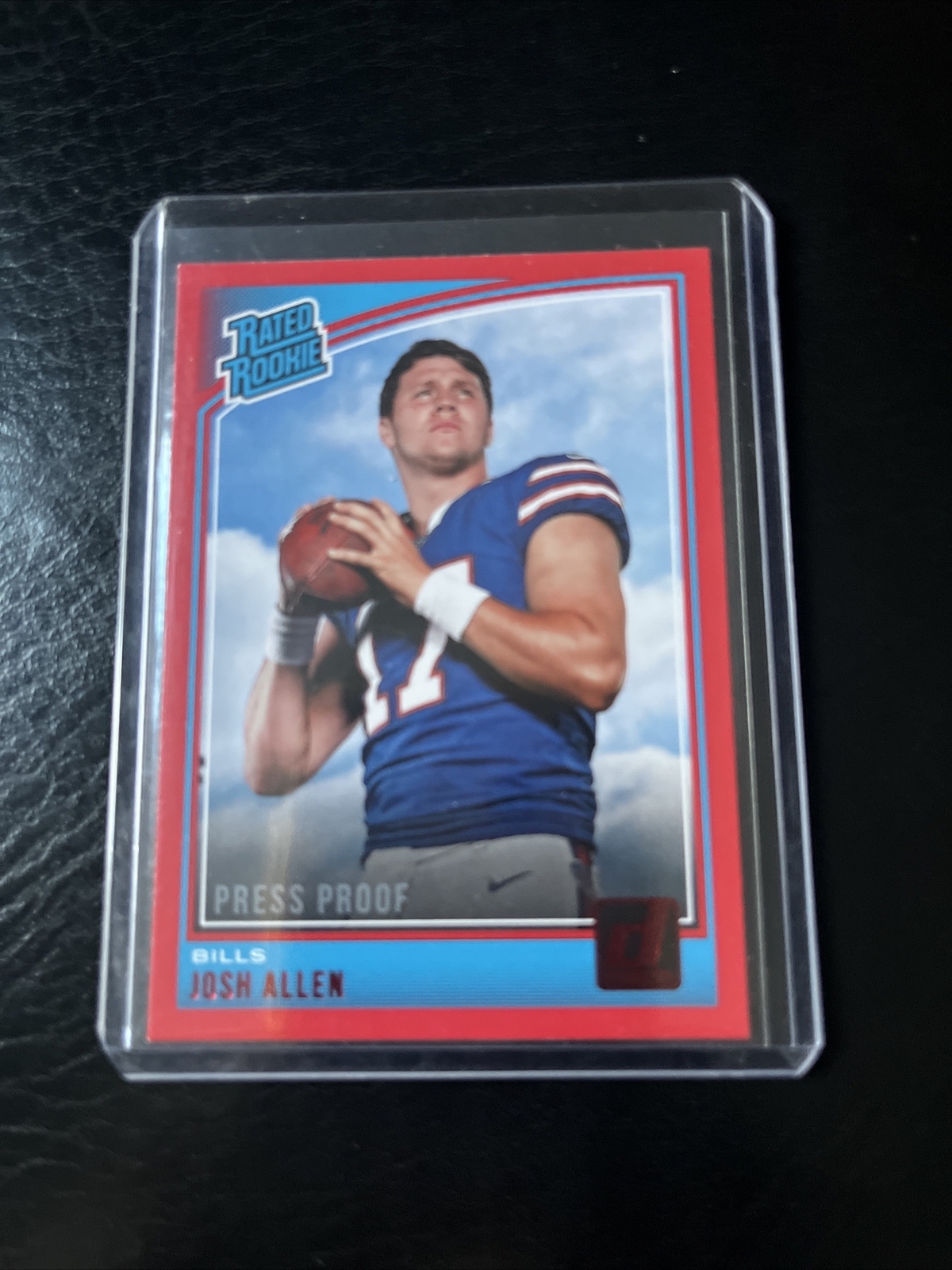 2018 Josh Allen RATED ROOKIE RED PRESS PROOF PARRALLEL SP PANINI DONRUSS MVP