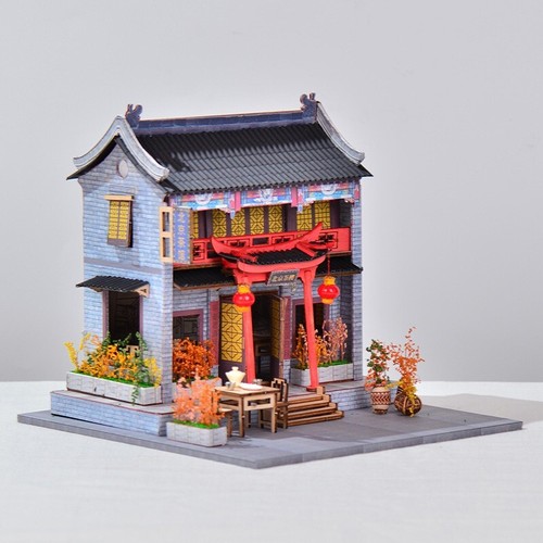 Diorama Miniature House Building Model Set LED Lighting Scene Display Model Gift - Picture 246 of 262