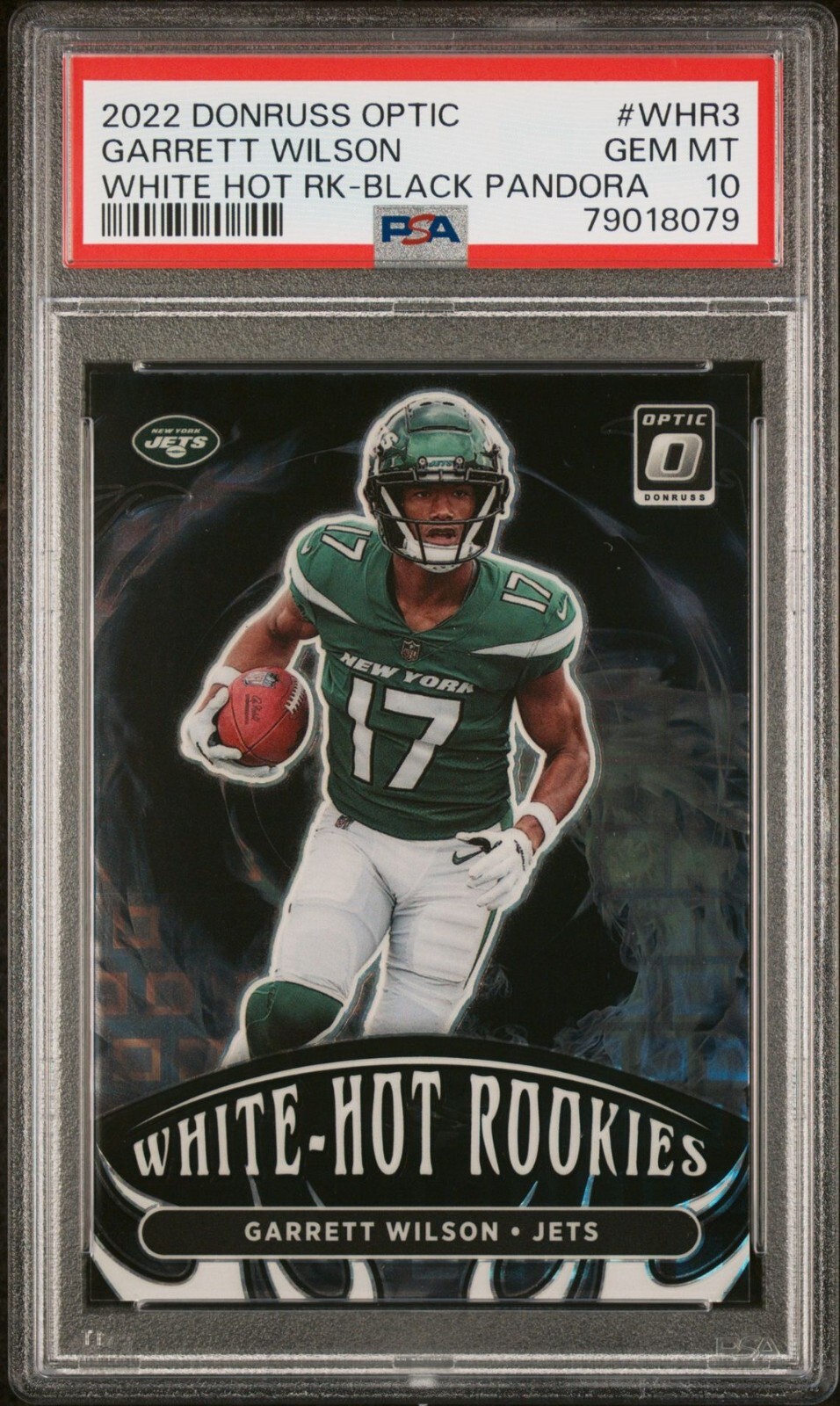 Garrett Wilson Panini Donruss Optic White Hot Rookies #WHR3 Black Pandora